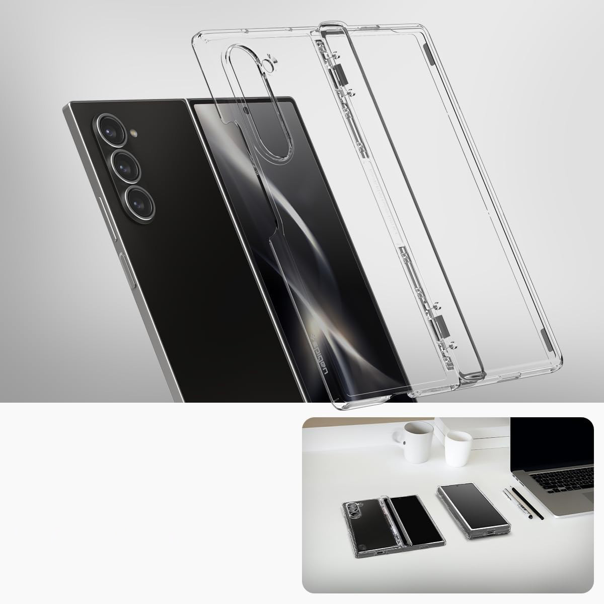 Etui Spigen Ultra Hybrid Pro do Galaxy Z Fold6, przezroczyste